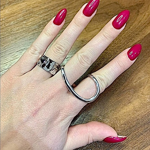 NEW STERLING SILVER IRREGULAR ADJUSTABLE RESIZABLE RING - Picture 9 of 10